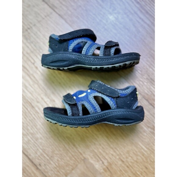Teva Psyclone Toddler Sandals Kids Adjustable Strap Size 4/5 Navy Blue Black - Picture 6 of 8